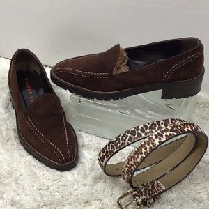 Walter Steiger brown suede loafers